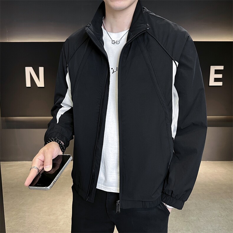 店主风休闲夹克男2025秋款时尚拼接外套男上衣潮B317/8621/P115,男装夹克,电商B317
