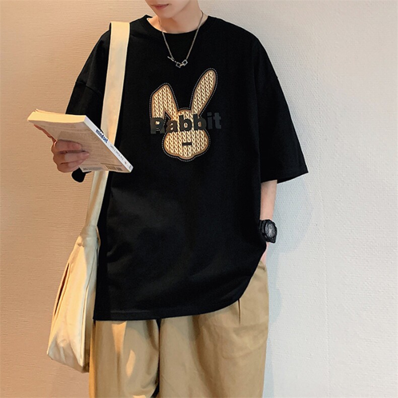 大码短袖t恤男夏季五分袖男装2023新款纯男生宽松衣服TX314-P30,男装T恤,星座505-3
