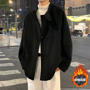 加棉加厚毛呢大衣短款风衣外套504-F23-P85控128(加棉P95控138)图片
