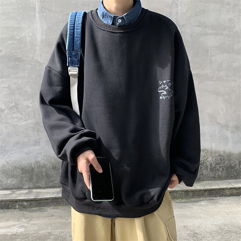 S6092-P35春季圆领卫衣男大码韩版宽松长袖外套男,男装卫衣,电商A040