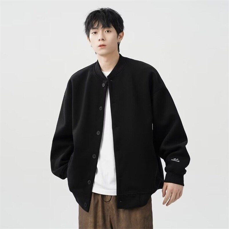 W9346-P50网图现货新款美式重磅开衫卫衣潮牌棒球服运动外套,男装卫衣,星座1608-2