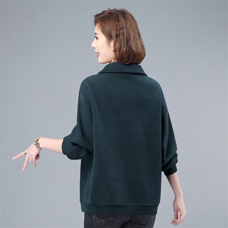 2021年冬季新款潮加绒加厚高领卫衣女长袖休闲百搭上衣服女棉,女装卫衣/绒衫,简韵佳