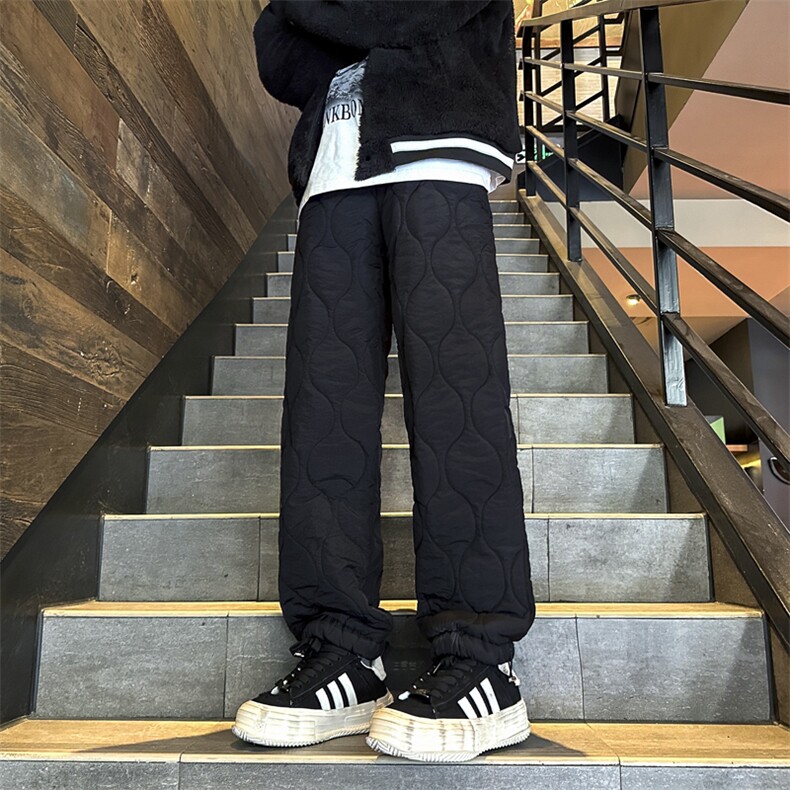大货！抖音品质冬季保暖棉裤加棉葫芦格裤子XZ310A-4-MK01-P65，男装棉裤，星座310A-4