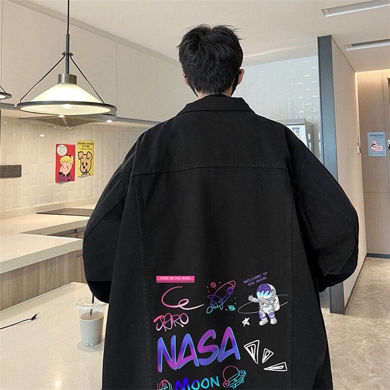 牛仔夹克男大码牛仔外套男茄克 NJ77186-P60加绒款-P75图片