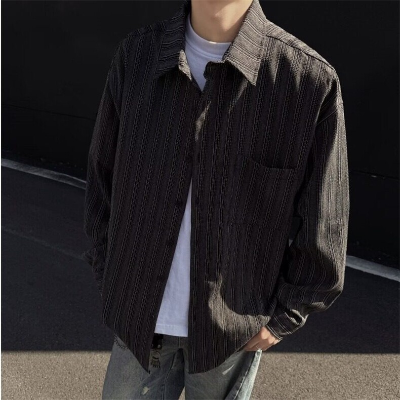 2026秋季男牛仔夹克新款宽松休闲肌理提花上衣外套男装J08/P52,男装夹克,星座506