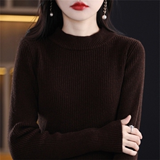配大衣2025秋冬季内搭修身保暖毛衣女纯色针织衫超显瘦百搭打底衫，女装针织衫/毛衣，暖姿羊绒