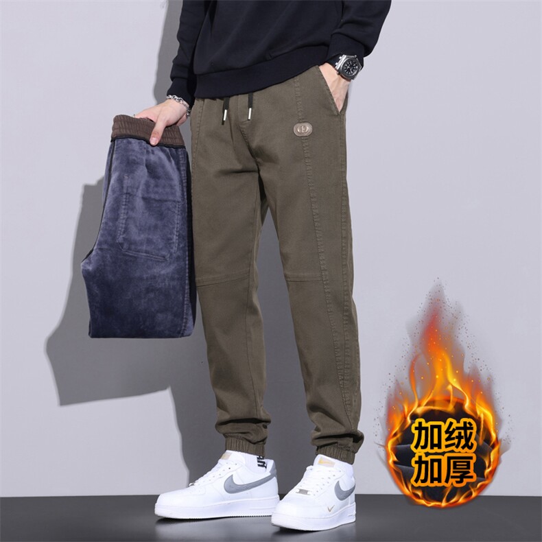 2025秋冬季工装裤男士宽松束脚哈伦休闲青年长裤J666-P40/加绒P50,男装工装外套,星座509