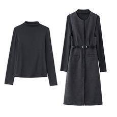 【热卖款新增颜色】2026年春季新款休闲打底衫+马甲裙两件套裙，女装套装/套裙，美沁