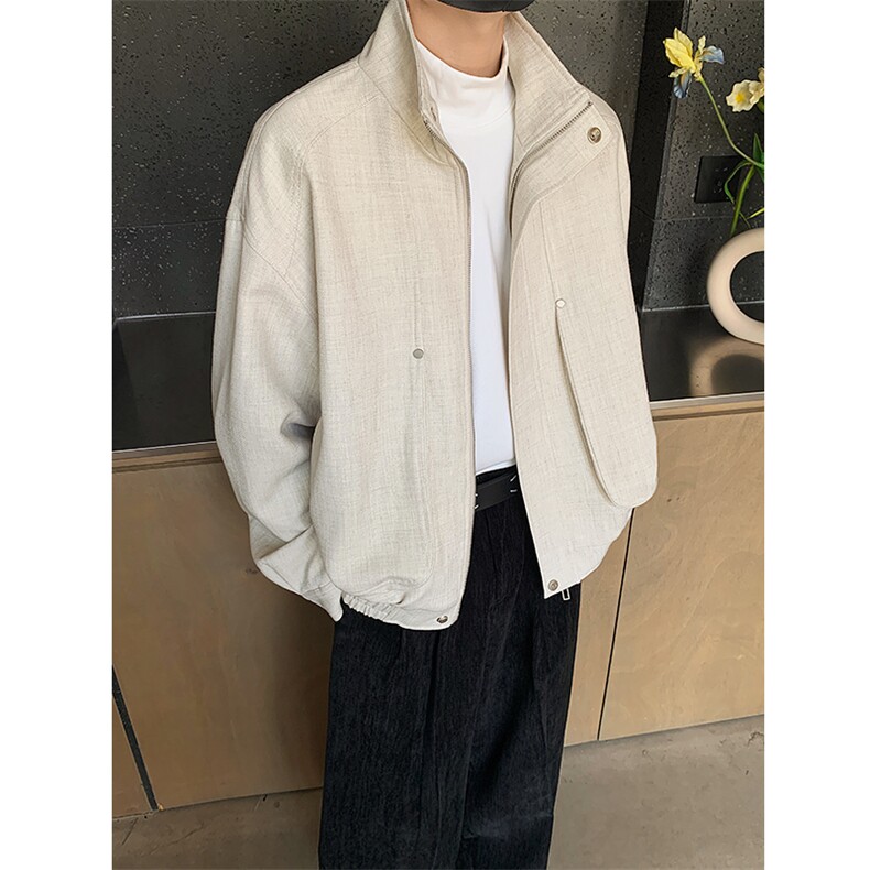 高级感痞帅立领宽松飞行夹克韩版潮牌百搭外套B289-880026-P128,男装夹克,电商B289