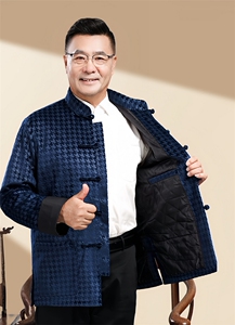 风冬季男士加厚棉衣唐装中年长袖大码保暖男装外套CF815-P123图片