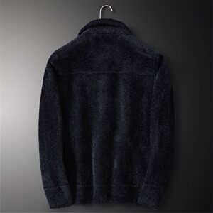 3330 冬季翻领休闲加厚保暖水貂绒开衫外套图片