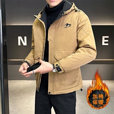 JK1601-P98秋冬加棉加厚休闲商务男士外套新款连帽棉衣，男装棉衣，星座703-1