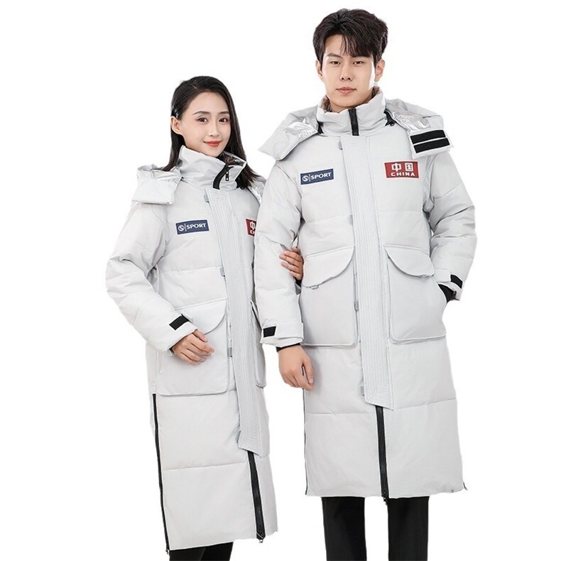 航天保暖防风情侣长款过膝男女羽绒服连帽加厚外套288P155,男装羽绒服,星座1602B（原101B-1）