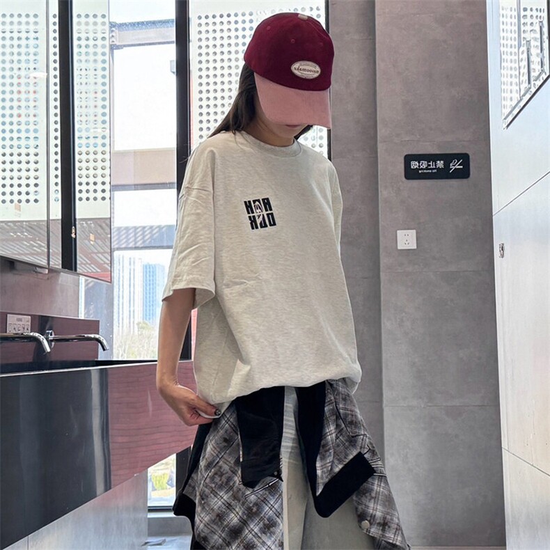 万针全刺绣工艺抖音得物高品质260克重磅纯棉双纱美式高街短袖T恤,男装T恤,电商A486