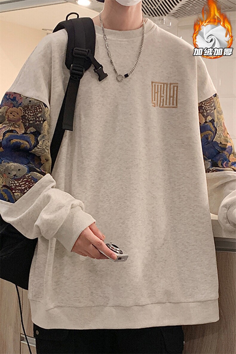 2024HW23675加绒外景大码真超绒180克圆领卫衣M-5XHW23790-P55,男装卫衣,电商A022