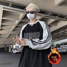 黑色拼花灰袖（加绒）