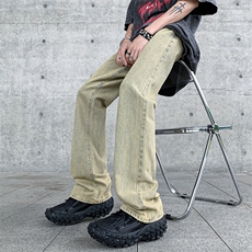 美式高街水洗做旧直筒休闲牛仔裤A161-S2332-P60，男装牛仔裤，电商A161