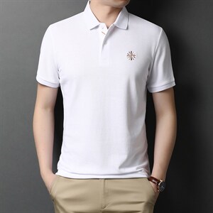 主推！夏季男士短袖POLO衫2023新品透气中年爸爸装P25图片