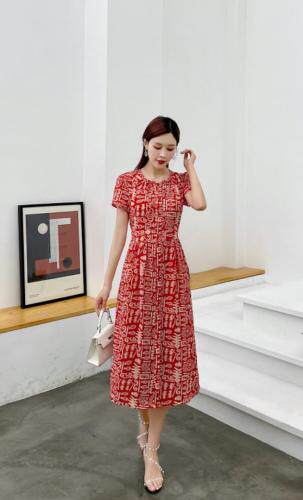 碎花修身显瘦连衣裙，女装连衣裙，天使公主