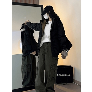 现货5W件冬季三防美式boxy解构连帽雪山冲锋衣棉衣男女棉服厚外套图片