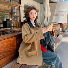 韩系巨好看风衣女款2025秋新款今年流行爆款巴恩风高级感上衣外套，女装风衣，2C022