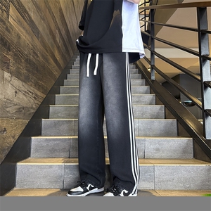 松紧腰三条杠 牛仔裤B342-Z600-特P45控78图片
