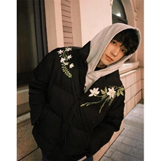 花卉刺绣飞行夹克棉服男款冬季加厚夹棉外套短款棒球服M5012，男装针织衫/毛衣，星座1116A（原606A-3）
