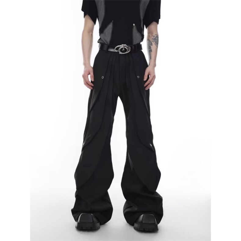 暗黑禁欲系微喇叭西裤男弯刀西装裤潮K6820-P41,男装西服套装,星座412-3