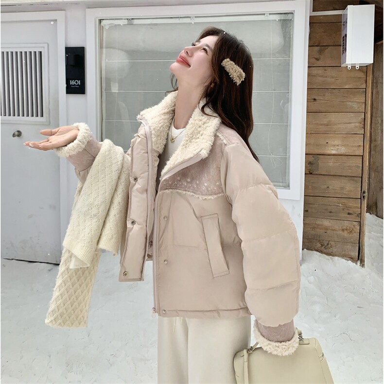 【有货】毛毛刺绣拼接羽绒服2C155-2379-P268-K398,女装羽绒服,2C115