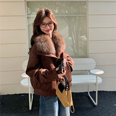 现货新款2187-P465-K669-90白鸭绒派克服，女装派克服，韩然一族