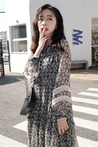 【现货】韩版碎花连衣裙ML图片