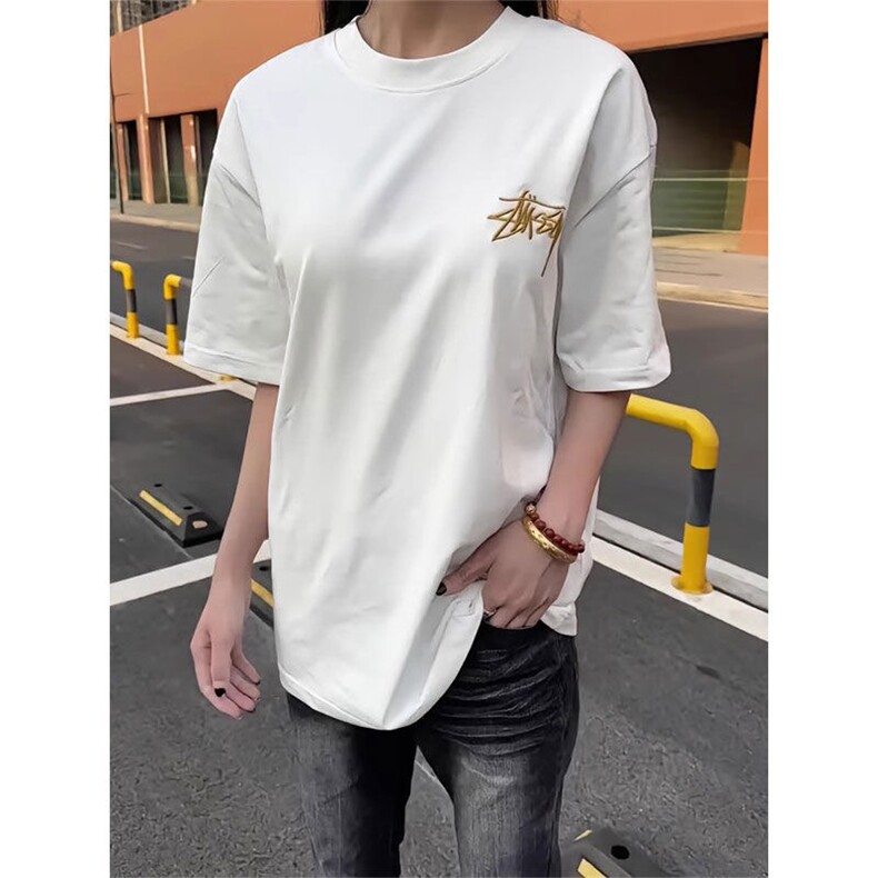 夏自主美式光明之眼刺绣短袖t恤男女宽松百搭美式高街vibeTB1275,男装T恤,星座1116A（原606A-3）
