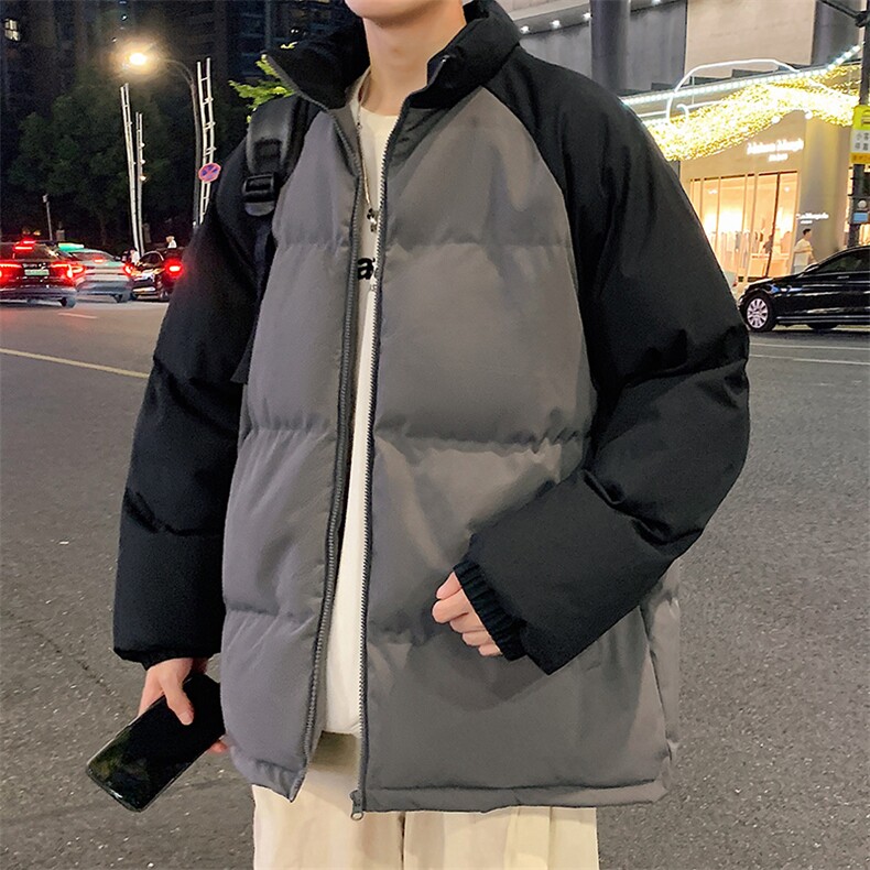 潮美式情侣棉服冬季宽松加厚男女款立领上衣M05-P75,男装棉衣,星座308B-2