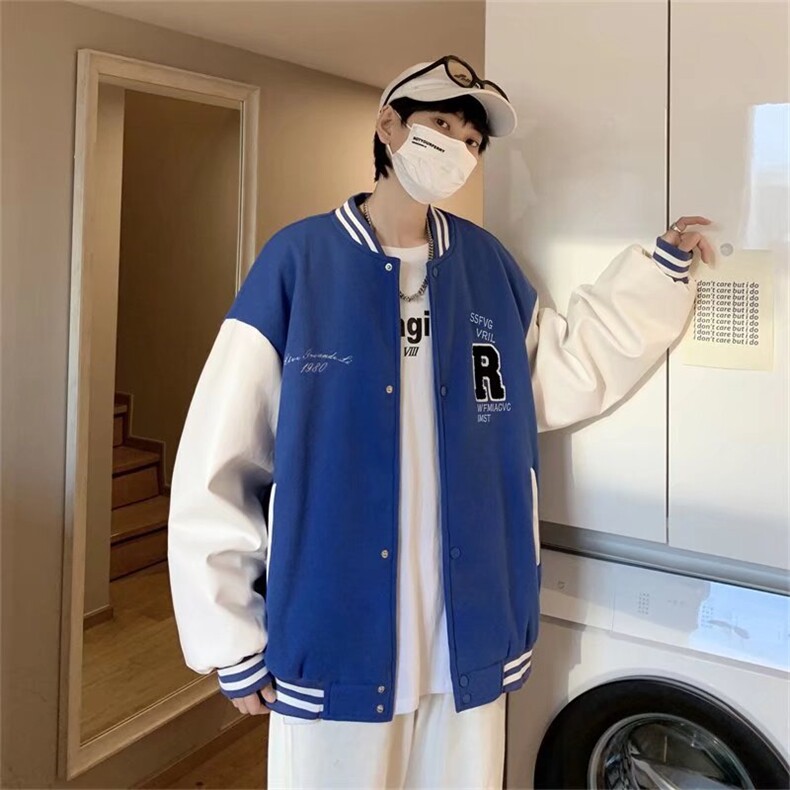 字母刺绣夹克男秋冬季潮流帅气棒球服外套港风潮牌宽松J5184-p65,男装夹克,星座1008-1
