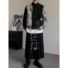 假两件连帽皮衣外套男潮高级感底特律夹克痞帅短款棒球服，男装皮衣，星座506A