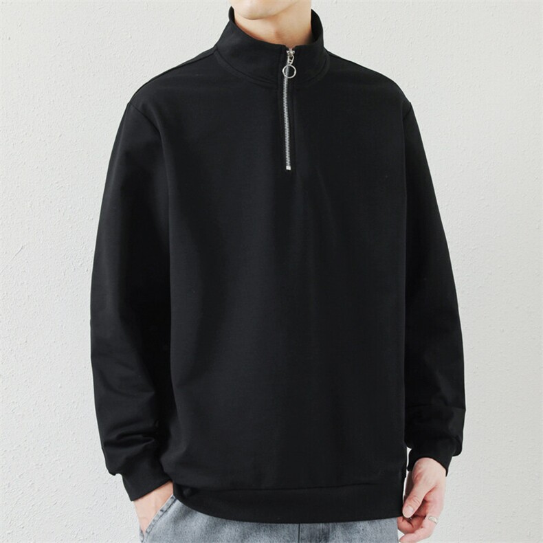 高品质日系翻领拼接长袖POLO衫男士潮款百搭卫衣男PL03-P46,男装卫衣,星座1204