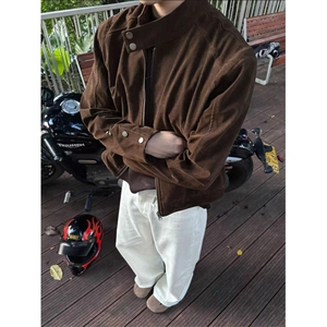 网图现货！早秋上新美拉德系摩登年代绒皮工艺复古-EX51037特批60图片