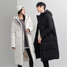 22新款情侣长款连帽纯色团体可印花时尚宽松学生羽绒服，男装羽绒服，星座301D-5(原星座1415）