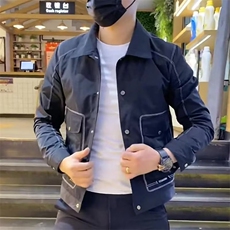 1506-1/JG10/P64加绒加厚冬季修身痞帅夹克上衣帅气棒球服，男装夹克，星座1506-1