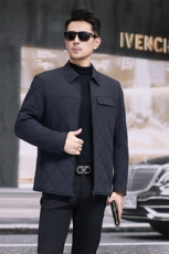 秋冬季男士羊毛填充棉服保暖商务品质外套短款棉袄休闲简约秋装，男装棉衣，钱塘6003（原4033）