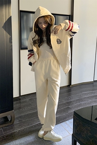 减龄洋气卫衣时尚两件套女小个子2025春秋新款韩版休闲运动服套装图片