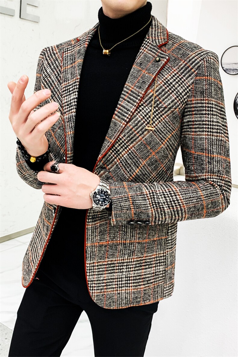 秋冬店主休闲夹克西装单西男士修身西服A236-XZ-160-P130,男装夹克,电商A236