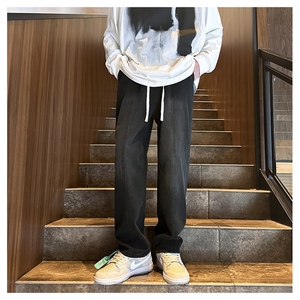 K1223-p35-控58 oversize cleanfit牛仔裤褶皱直筒裤老爹裤长裤图片