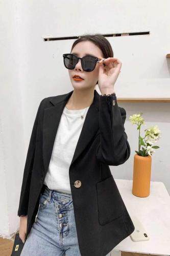 春季新款韩版时尚修身西装外套，女装西装，青羽鹤