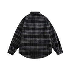格子厚款衬衫外套CS043-P78，男装衬衫，星座702-1