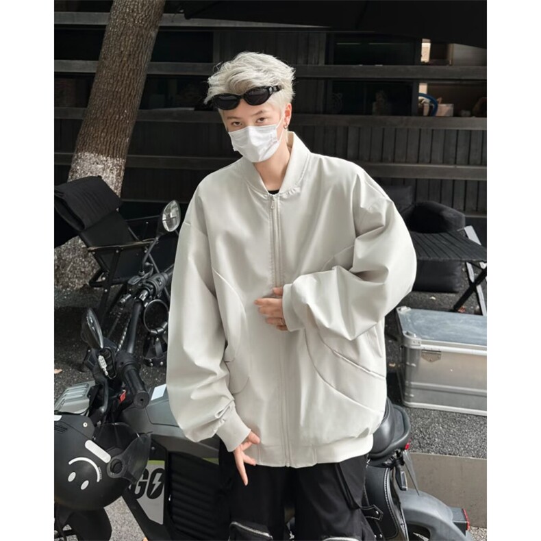 新款夹克男士春秋季潮流复古时尚外套 W9335 P52图片