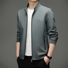 夹克男春秋休闲男士外套2023新款秋季薄款中年夏季爸爸装茄克，男装夹克，电商B212（原钱塘6029）