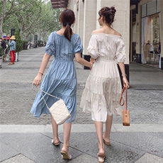 2021夏装新款长款闺蜜连衣裙浙宝012-Q536，女装连衣裙，金十上
