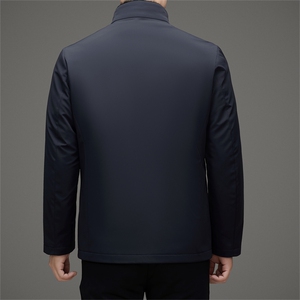 MJ72308男士水貂毛领派克服外套立领可脱卸内胆皮草大衣夹克