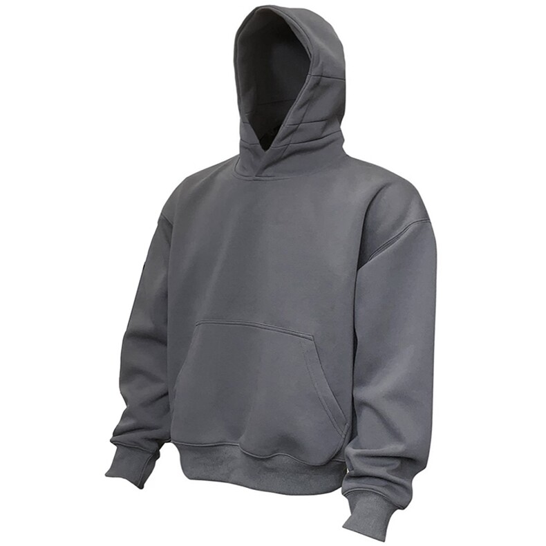 抖音得物高品质二开秋冬美式高街重磅结构辑明线连帽卫衣外套W75，男装卫衣，电商A486-1